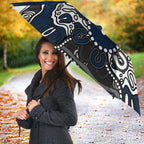 Personalized Geelong Cats Umbrella Aboriginal Dot Painting Graffiti Style