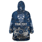 Personalized Geelong Cats Wearable Blanket Hoodie Aboriginal Dot Painting Graffiti Style