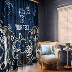 Personalized Geelong Cats Window Curtain Aboriginal Dot Painting Graffiti Style