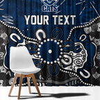 Personalized Geelong Cats Window Curtain Aboriginal Dot Painting Graffiti Style