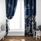 Personalized Geelong Cats Window Curtain Aboriginal Dot Painting Graffiti Style