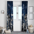 Personalized Geelong Cats Window Curtain Aboriginal Dot Painting Graffiti Style