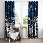 Personalized Geelong Cats Window Curtain Aboriginal Dot Painting Graffiti Style