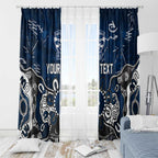 Personalized Geelong Cats Window Curtain Aboriginal Dot Painting Graffiti Style
