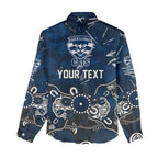 Personalized Geelong Cats Women Casual Shirt Aboriginal Dot Painting Graffiti Style