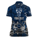 Personalized Geelong Cats Women Polo Shirt Aboriginal Dot Painting Graffiti Style