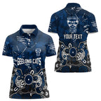 Personalized Geelong Cats Women Polo Shirt Aboriginal Dot Painting Graffiti Style