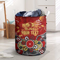 Personalized Gold Coast Suns Laundry Basket Aboriginal Dot Painting Graffiti Style