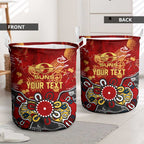 Personalized Gold Coast Suns Laundry Basket Aboriginal Dot Painting Graffiti Style
