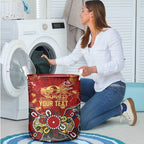 Personalized Gold Coast Suns Laundry Basket Aboriginal Dot Painting Graffiti Style