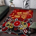 Personalized Gold Coast Suns Area Rug Aboriginal Dot Painting Graffiti Style