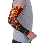 Personalized Gold Coast Suns Arm Sleeves Aboriginal Dot Painting Graffiti Style