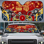 Personalized Gold Coast Suns Auto Sun Shade Aboriginal Dot Painting Graffiti Style