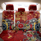Personalized Gold Coast Suns Back Car Seat Cover Aboriginal Dot Painting Graffiti Style