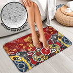 Personalized Gold Coast Suns Bathroom Set Aboriginal Dot Painting Graffiti Style
