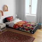 Personalized Gold Coast Suns Bedding Set Aboriginal Dot Painting Graffiti Style