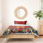 Personalized Gold Coast Suns Bedding Set Aboriginal Dot Painting Graffiti Style