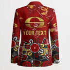 Personalized Gold Coast Suns Blazer Aboriginal Dot Painting Graffiti Style