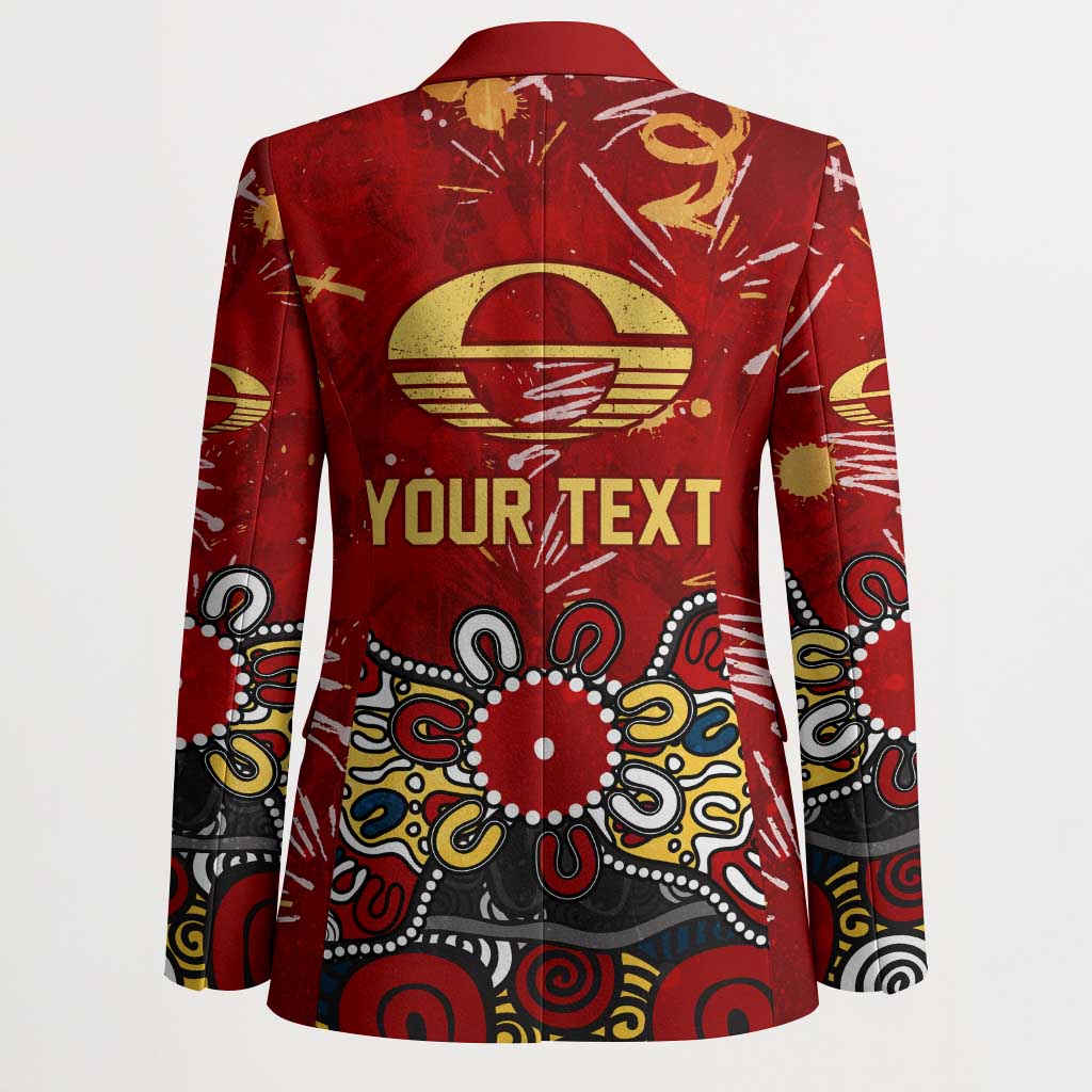 Personalized Gold Coast Suns Blazer Aboriginal Dot Painting Graffiti Style