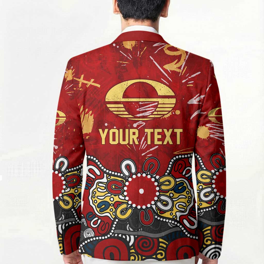 Personalized Gold Coast Suns Blazer Aboriginal Dot Painting Graffiti Style