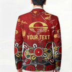 Personalized Gold Coast Suns Blazer Aboriginal Dot Painting Graffiti Style