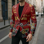 Personalized Gold Coast Suns Blazer Aboriginal Dot Painting Graffiti Style