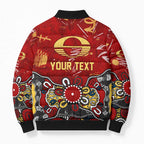 Personalized Gold Coast Suns Bomber Puffer Jacket Aboriginal Dot Painting Graffiti Style