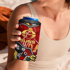 Personalized Gold Coast Suns 4 in 1 Can Cooler Tumbler Aboriginal Dot Painting Graffiti Style