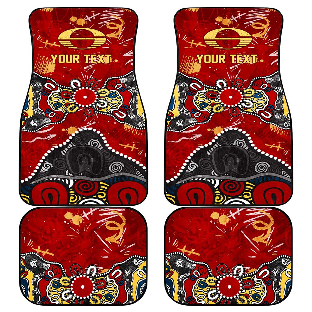 Personalized Gold Coast Suns Car Mats Aboriginal Dot Painting Graffiti Style