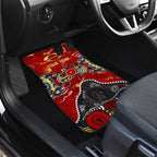 Personalized Gold Coast Suns Car Mats Aboriginal Dot Painting Graffiti Style