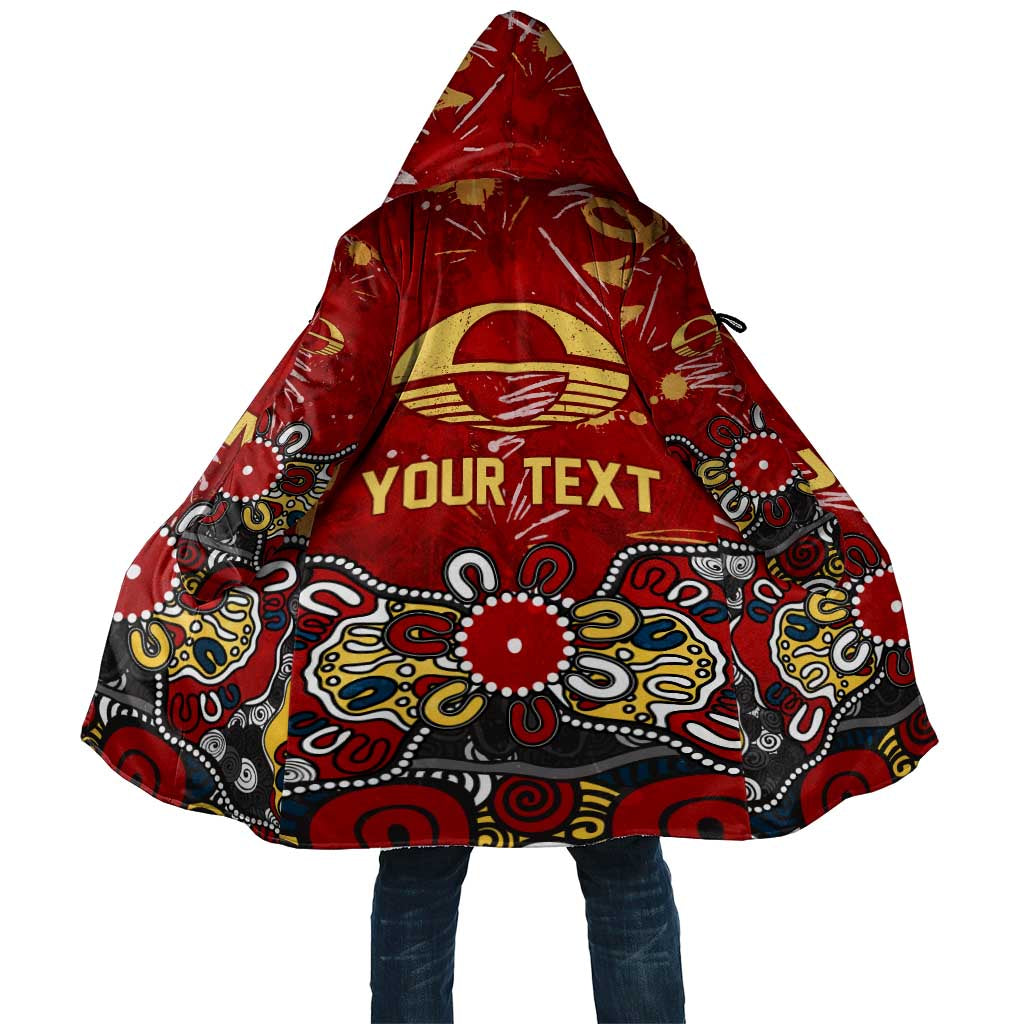 Personalized Gold Coast Suns Cloak Aboriginal Dot Painting Graffiti Style