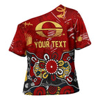 Personalized Gold Coast Suns Cross Shoulder Shirt Aboriginal Dot Painting Graffiti Style