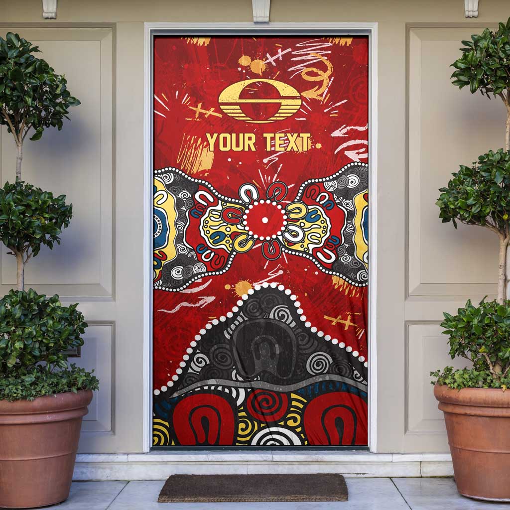 Personalized Gold Coast Suns Door Cover Aboriginal Dot Painting Graffiti Style