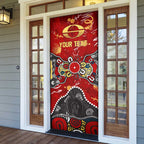 Personalized Gold Coast Suns Door Cover Aboriginal Dot Painting Graffiti Style