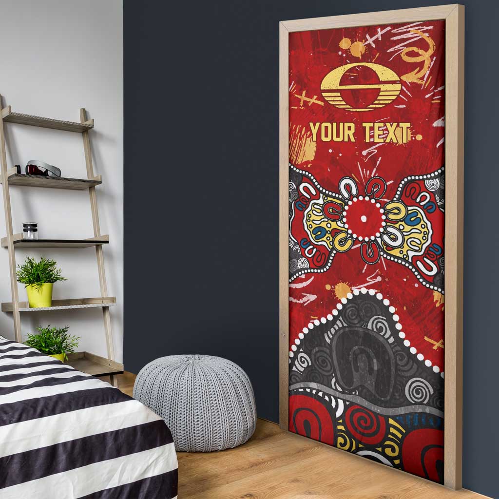 Personalized Gold Coast Suns Door Cover Aboriginal Dot Painting Graffiti Style