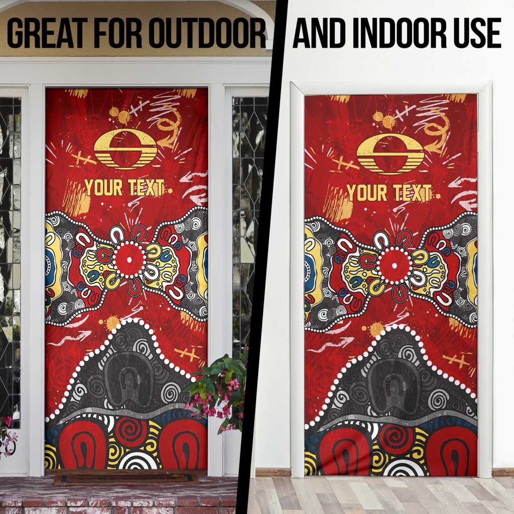 Personalized Gold Coast Suns Door Cover Aboriginal Dot Painting Graffiti Style