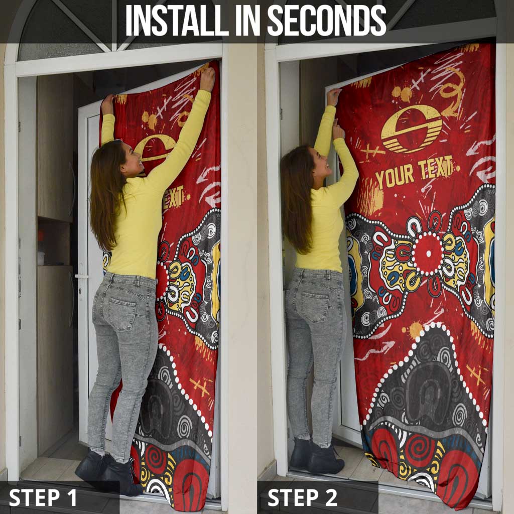 Personalized Gold Coast Suns Door Cover Aboriginal Dot Painting Graffiti Style