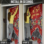 Personalized Gold Coast Suns Door Cover Aboriginal Dot Painting Graffiti Style