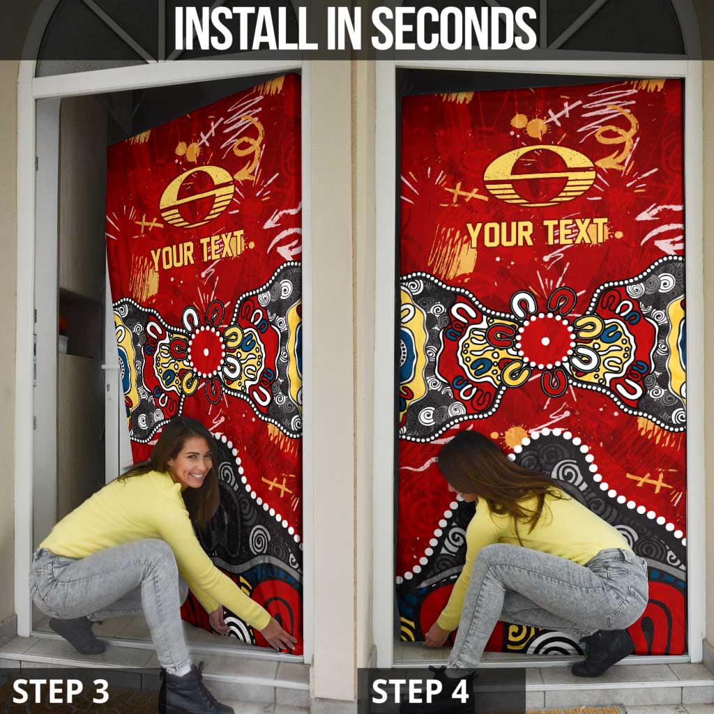 Personalized Gold Coast Suns Door Cover Aboriginal Dot Painting Graffiti Style