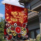 Personalized Gold Coast Suns Garden Flag Aboriginal Dot Painting Graffiti Style