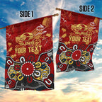 Personalized Gold Coast Suns Garden Flag Aboriginal Dot Painting Graffiti Style