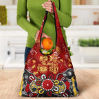 Personalized Gold Coast Suns Grocery Bag Aboriginal Dot Painting Graffiti Style