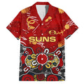 Personalized Gold Coast Suns Hawaiian Shirt Aboriginal Dot Painting Graffiti Style