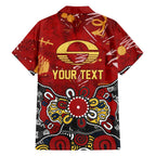 Personalized Gold Coast Suns Hawaiian Shirt Aboriginal Dot Painting Graffiti Style