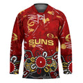 Personalized Gold Coast Suns Hockey Jersey Aboriginal Dot Painting Graffiti Style