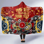 Personalized Gold Coast Suns Hooded Blanket Aboriginal Dot Painting Graffiti Style
