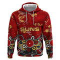 Personalized Gold Coast Suns Hoodie Aboriginal Dot Painting Graffiti Style
