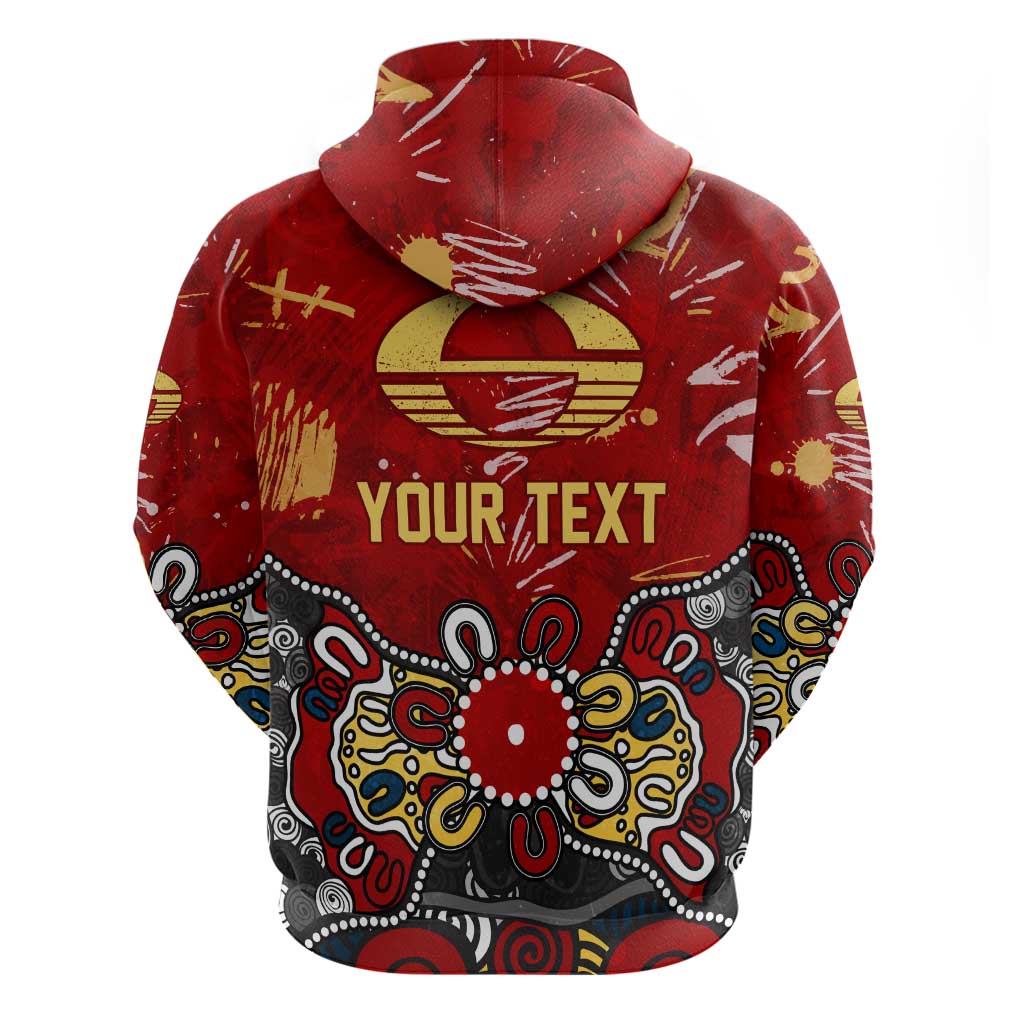 Personalized Gold Coast Suns Hoodie Aboriginal Dot Painting Graffiti Style