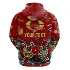 Personalized Gold Coast Suns Hoodie Aboriginal Dot Painting Graffiti Style