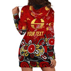 Personalized Gold Coast Suns Hoodie Dress Aboriginal Dot Painting Graffiti Style